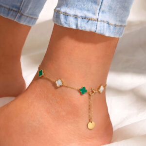 Chaîne & pendentif Accents verts Silina, référence 118