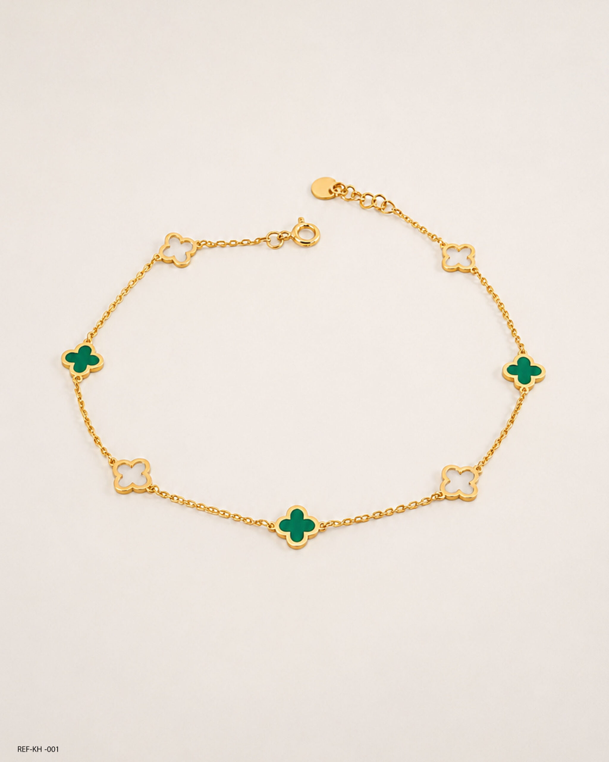 Bracelet Touches vertes Silina, référence 119