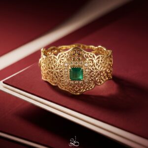 Bague Émeraude graphique Silina, référence 124