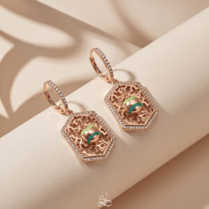 Boucles d’oreilles Carré précieux Silina, référence 127
