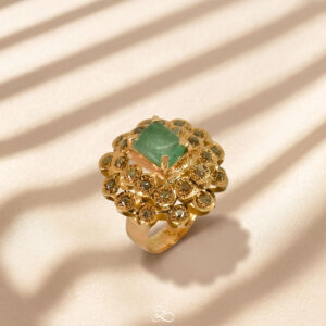 Bague Accent vert Silina, référence 138