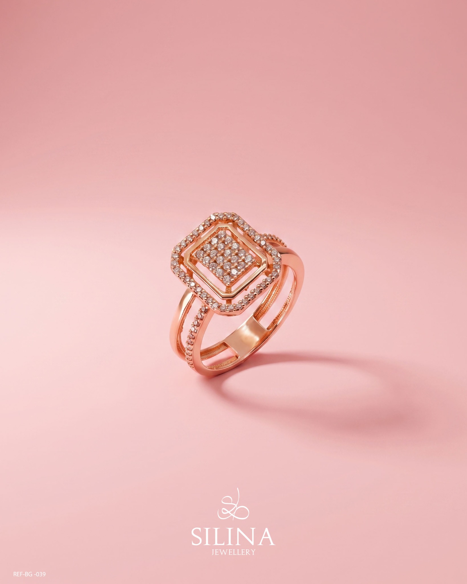 Bague Lumière rosée Silina, référence 140