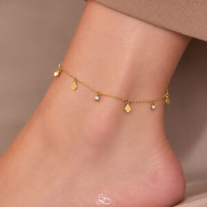Chaîne & pendentif Rythme doré Silina, référence 152
